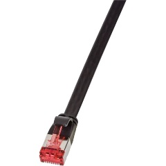 LogiLink SlimLine Flat RJ45 CAT6A U/FTP -> RJ45 CAT6A U/FTP M/M adatkábel 2m fekete