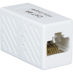 Logilink Cat.6A RJ45 Inline Coupler UTP, mini type, white