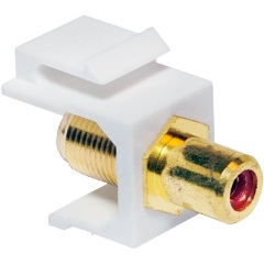 Logilink Keystone Coupler RCA female > F female - red