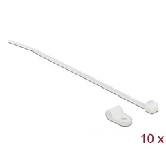 Delock Fehér színű, összekapcsoló pánt készlet 4,8 mm H 150 x Sz 2,5 mm kábelekkel