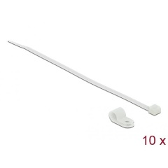 Delock Fehér színű, összekapcsoló pánt készlet 6,4 mm H 200 x Sz 3,6 mm kábelekkel