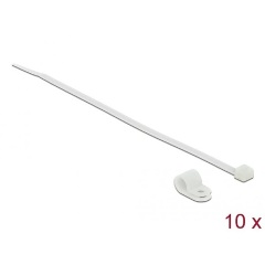 Delock Fehér színű, összekapcsoló pánt készlet 7,9 mm H 250 x Sz 3,6 mm kábelekkel