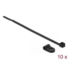Delock Fekete színű, összekapcsoló pánt készlet 3,2 mm H 100 x Sz 2,5 mm kábelekkel