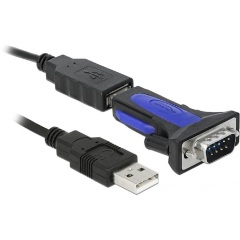 Delock USB-A 2.0 -> Serial RS-485 M/M adatkábel 0.8m fekete