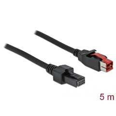 Delock Powered USB 24V -> POS 2x4pin M/M adatkábel 5m fekete