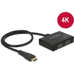Delock 2 portos HDMI splitter 4K