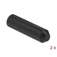 Delock 70 x 16 mm méretű lezáró vég belül ragasztó felülettel 2 db. fekete