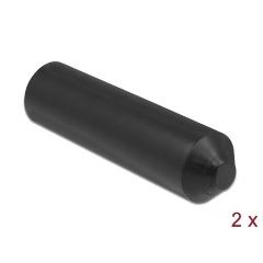 Delock 70 x 20 mm méretű lezáró vég belül ragasztó felülettel 2 db. fekete