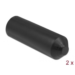 Delock 80 x 25 mm méretű lezáró vég belül ragasztó felülettel 2 db. fekete