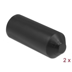Delock 90 x 30 mm méretu lezáró vég belül ragasztó felülettel 2 db. fekete