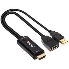 Club 3D HDMI 2.0 -> DisplayPort 1.2 M/F aktív adapter fekete