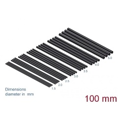 Delock A hőre zsugorodó csőkészlet 28 db.-os, 100 mm hosszú és fekete színű