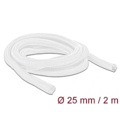 Delock Fonott kábelharisnya önzáródó 2 m x 25 mm fehér