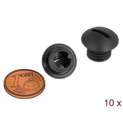 Delock M10 x 1,5 csavarmenetes záródugó, 10 db. fekete
