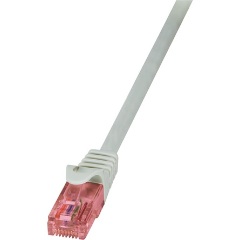 LogiLink PrimeLine RJ45 CAT6 U/UTP -> RJ45 CAT6 U/UTP M/M adatkábel 30m szürke