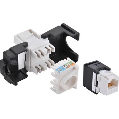 Logilink Keystone Jack Cat.6 UTP 180° Toolless, white