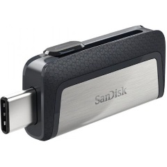 Sandisk 64GB Dual Drive USB 3.0 / USB-C pendrive fekete-ezüst