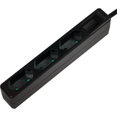 LogiLink IP20 3 Schuko CEE 7/16 Euro elosztó 1.8m fekete