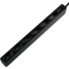 LogiLink IP20 6 Schuko CEE 7/16 Euro elosztó 1.5m fekete