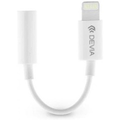 Devia Smart Lightning -> Jack stereo 3,5mm (3pin) M/F adapter fehér