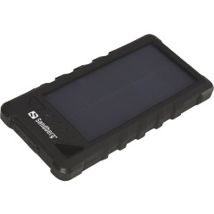Sandberg Outdoor Solar 16000mAh Li-ion ütésálló vízálló napelemes powerbank fekete