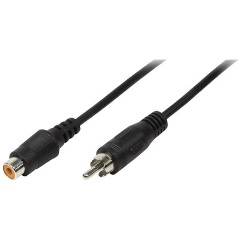LogiLink RCA -> RCA M/F audio kábel hosszabbító 5m fekete LogiLink RCA -> RCA M/F audio kábel hosszabbító 5m fekete