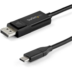 StarTech USB-C / Thunderbolt -> DisplayPort 1.4 M/M video kábel 1m fekete HBR3/HDR/DSC