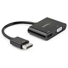 StarTech DisplayPort 1.2 -> HDMI 2.0 VGA M/F adapter 0.15m fekete