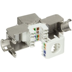 LogiLink RJ45 CAT6A UTP M/F keystone modul fém LogiLink RJ45 CAT6A UTP M/F keystone modul fém