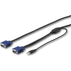 StarTech VGA USB-A 2.0 -> VGA M/M KVM kábel 3m fekete