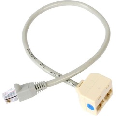 StarTech RJ45 CAT5e UTP -> 2db RJ45 CAT5e UTP M/F splitter 0.13m barna