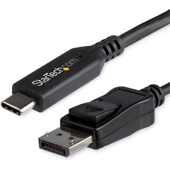 StarTech USB-C / Thunderbolt -> DisplayPort 1.4 M/M video kábel 1.8m fekete HBR3