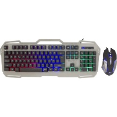 White Shark GMK-1901 APACHE.2 USB magyar gaming billentyűzet + egér ezüst-fekete (3200 DPI) metal case