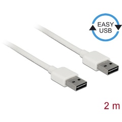 Delock Easy-USB A - Easy-USB M/M adatkábel 2m fehér