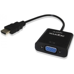 Approx APPC17 HDMI -> VGA Jack stereo 3,5mm M/F adapter 0.2m fekete