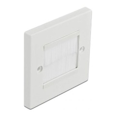 Delock Kábelrendező keret fehér fésűsávokkal 86 x 86 mm