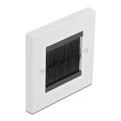 Delock Kábelrendező keret fekete fésűsávokkal 86 x 86 mm
