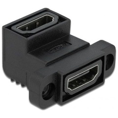 Delock HDMI 2.0 -> HDMI 2.0 F/F Easy 45 modul fekete 90°