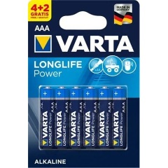 Varta Helps Longlife Power AAA (R03) alkáli elem 6db (4+2db blister)