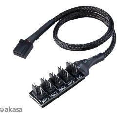 Akasa Flexa FP5 Power 4pin PWM -> 5db Power 4pin PWM F/M tápkábel 0.35m fekete