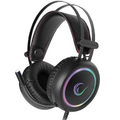 Rampage STORMY RGB gaming fejhallgató headset fekete