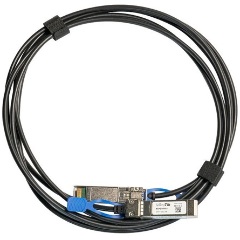 MikroTik SFP28 -> SFP28 M/M adatkábel Direct Attach (DAC) 3m fekete (1G / 10G / 25G)