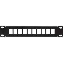 Logilink 10" Keystone Panel for 10 Keystone Jacks, black