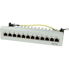 Logilink Cat.6 Patch Panel 12-Port desktop, STP, grey