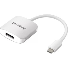 Sandberg 136-19 USB-C -> DisplayPort 1.2 M/F adapter 0.15m ezüst