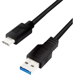 LogiLink USB-C 3.2 Gen1 -> USB-A 3.2 Gen 1 M/M adatkábel 0.15m fekete