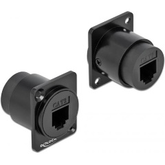 Delock RJ11 -> RJ11 F/F D-Type modul fekete