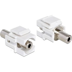 Delock Jack stereo 3,5mm (3pin) -> Jack stereo 3,5mm (3pin) F/F keystone modul fehér