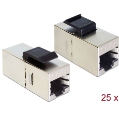 Delock RJ45 CAT5e STP -> RJ45 CAT5e STP F/F keystone modul fém 25db