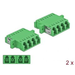 Delock LC Quad -> LC Quad F/F adapter zöld Single-mode, 2db